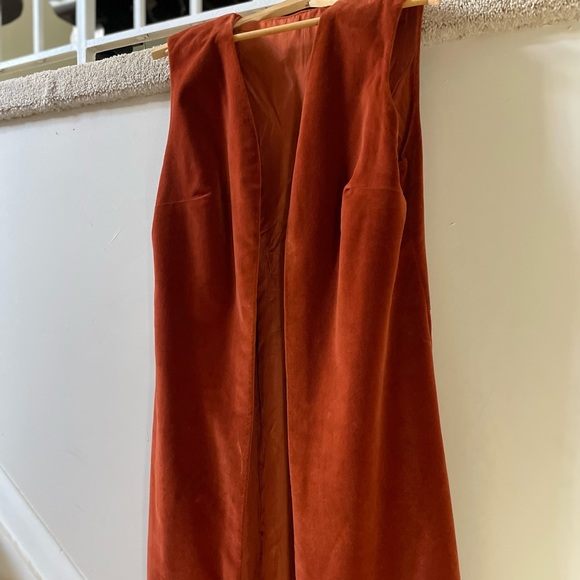 Rust velvet and silk duster - Picture 3 of 3